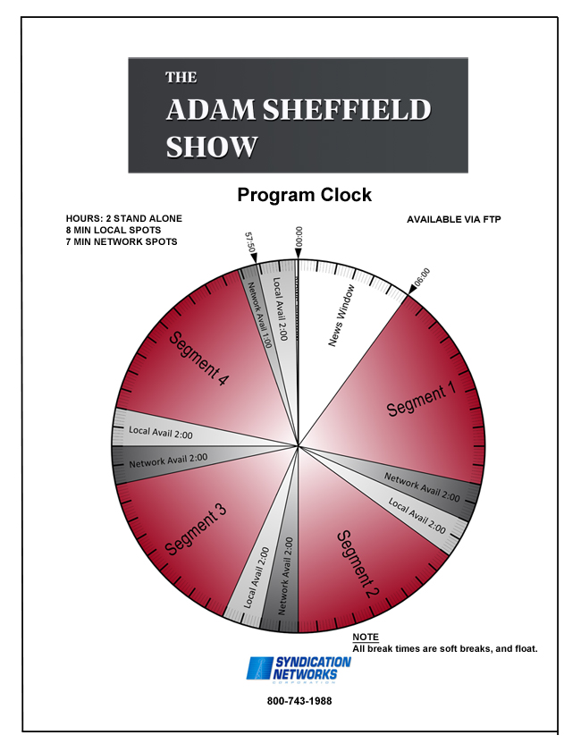 Tha Adam Sheffield Show | Program Clock